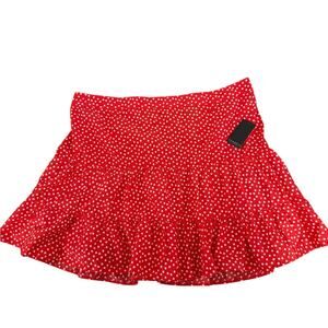 ELOQUII Chic Red Polka Dot Tiered Skirt women’s size 20 NEW with TAGS!